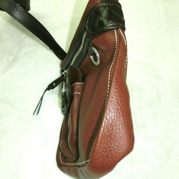 Brighton Purse Brown Pebble Leather Crossbody Bag - Picture 4 of 8